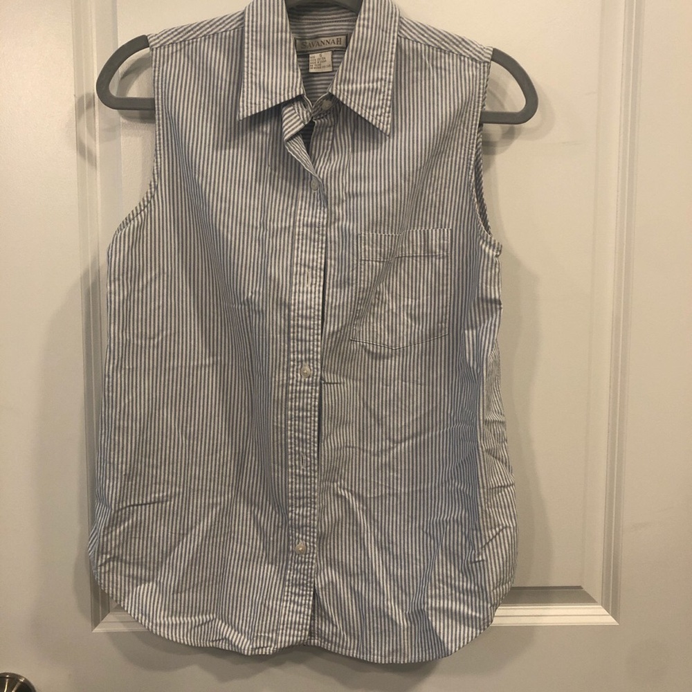 Blue and White Striped shirt